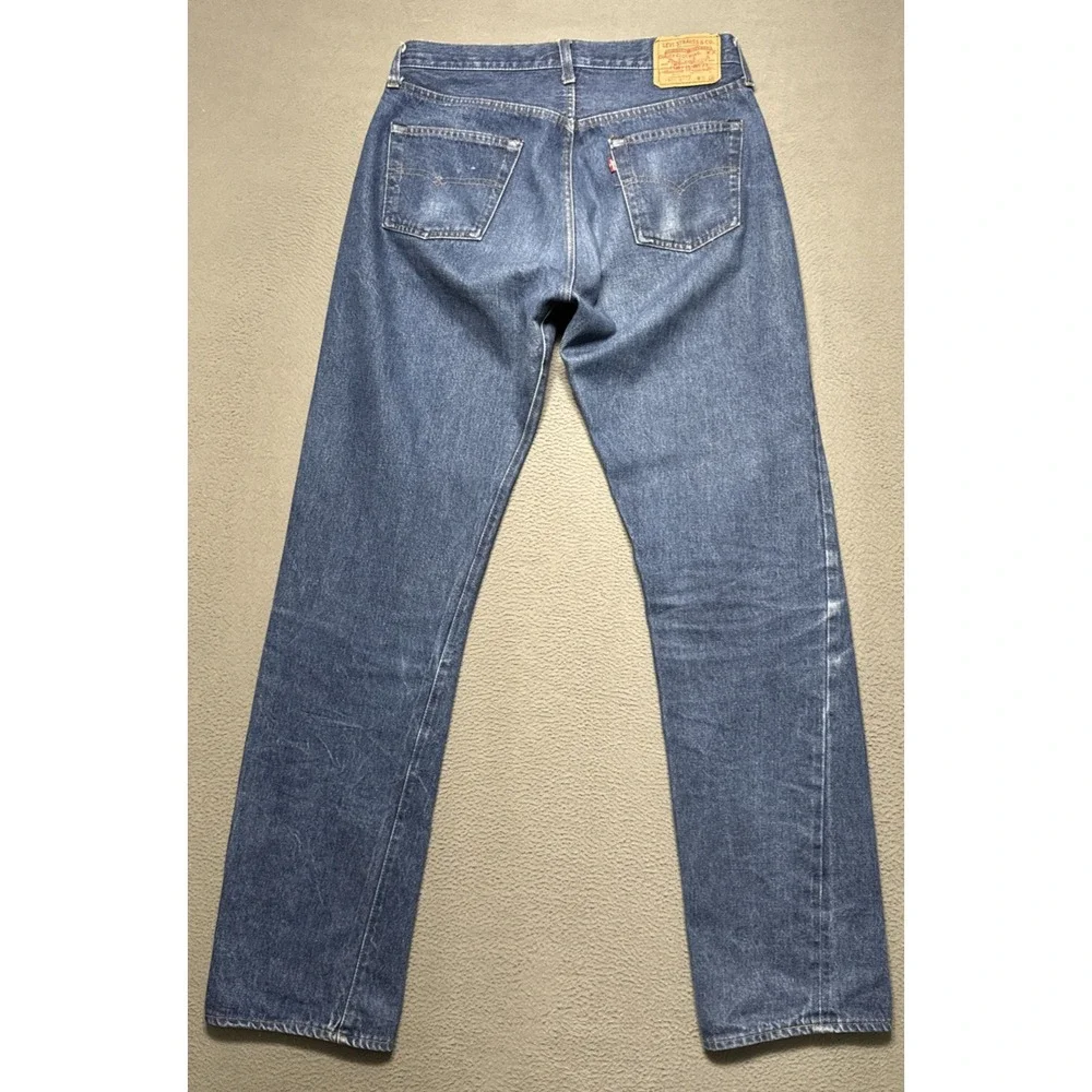 Vintage 70's Levis 501xx 1501 0117 Red Line Selvedge Jeans Sz 33x38‎ (32x34) USA